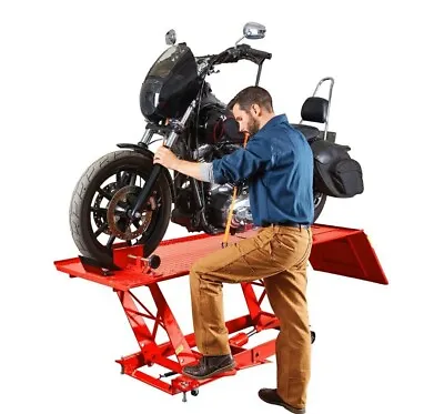 Motorcycle Lift 1000 LB (1/2 Ton) Capacity  Lift ATV Lift Bike Stand Jack Table • $769.99