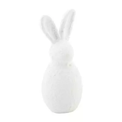 Mud Pie Standing White Paper Mache Spring Easter Bunny Shelf Sitter 7.5  Tall • $26.99
