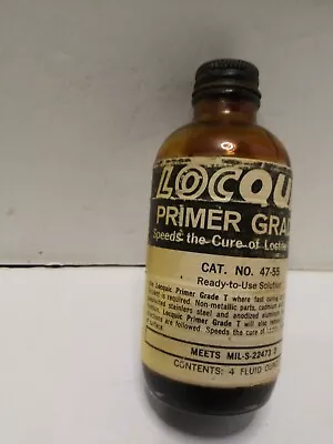 LOCTITE LOCQUIC Cat.NO. 47-55 Primer Grade T.  In Glass Bottle. VINTAGE (T)... • $29.99