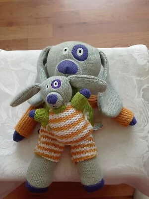 Latitude Enfant Soft Knit Plush Dog With Small Puppy Attached VGC • £9.99