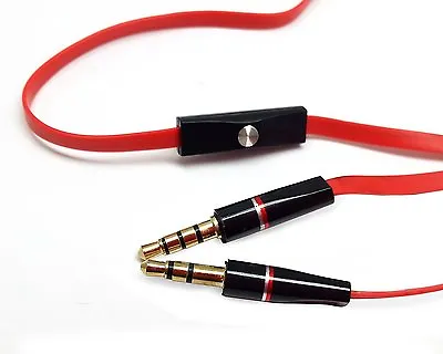 Replacement Red 3.5mm Audio AUX Cable Lead For Monster Beats Studio Solo HD Pro • $8.39