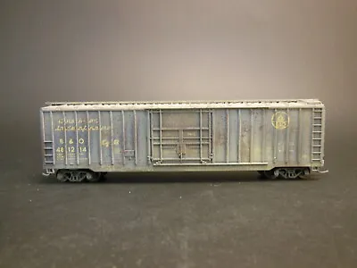 Ho Scale Custom Weathered Baltimore & Ohio B&o 481214 Exterior Post 50' Box Car • $64.99