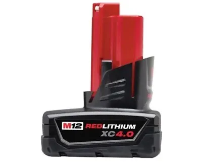 New Milwaukee 48-11-2440 12-Volt XC 4.0 AH Red Lithium Battery (MSRP $99) • $13.50