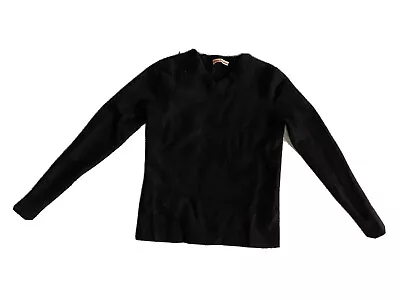 Womens Adriano Goldschmied Small Pullover Black Long Sleeve Cashmere Shirt • $25