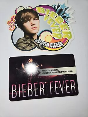 Bieber Fever Collectible Card And Sticker Justin Bieber Music Star Teen Idol • $9.95