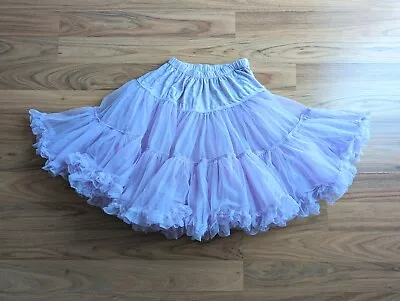 Vintage Purple Square Dance Crinoline Petticoat Slip Full Circle Sheer Nylon  • $100