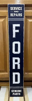 Ford Service Repairs Sign Wood Parts Tools Gas Oil Vintage Style Wall Decor • $42