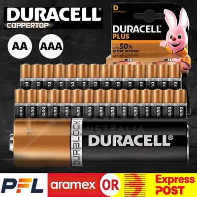 Genuine Duracell AA AAA  Plus Power D Type Battery Coppertop Alkaline Batteries • $13.89