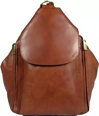 £91.99 • Buy New Girls/ladies Visconti Brown Soft Leather Backpack Bag
