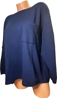 MODA INTERNATIONAL Victoria’s Secret Sweatshirt M/L Blue Pocket • $14.31