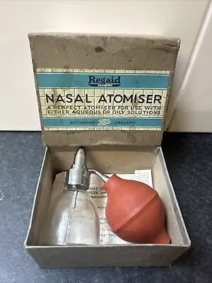 Vintage Nasal Atomiser Regaid Original Box Medical Equipment • £30