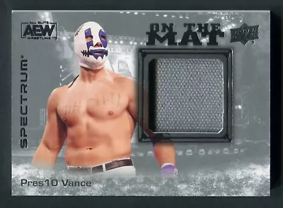 2021 Upper Deck AEW Spectrum - PRES10 VANCE - On The Mat - MATCH USED RELIC • £3.99