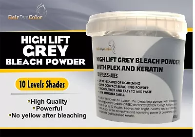 High Lift Grey Hair Bleach Powder With Plex And Keratin 10 Levels • £15.99