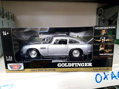 James Bond GOLDFINGER Aston Martin DB5  1/24 Silver 8in Model NEW  SEALED BOXED • £33.95