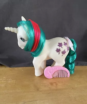 Gusty Unicorn Hasbro Vintage G1 My Little Pony With Comb & Ribbon • $29.36