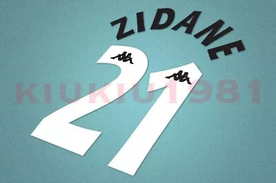 Juventus Zidane #21 1997-1998 Homekit Nameset Printing • £11.99