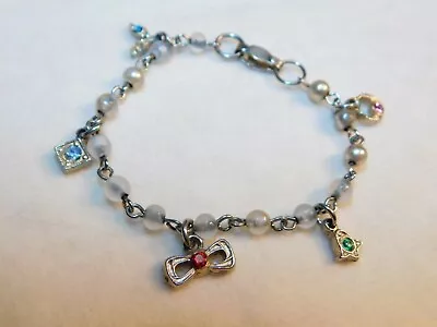 Vintage Baby Child Charm Bracelet 6  Silver Tone * • $9.37