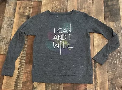 Womens Long Sleeve T Shirt    I Can And I Will    Size XS Soft Lightweight Cute! • $8.50