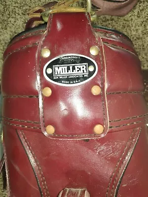 Vintage Leather Ron MILLER Golf Bag PRO MODEL Cart Bag W/ Cover And Strap • $120