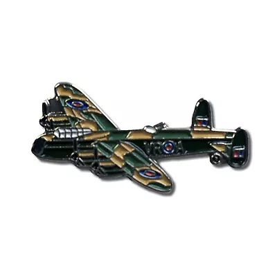 WWII Lancaster Bomber Plane Metal Enamel Pin Badge • £3.75