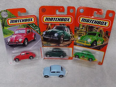 Matchbox Lot Of 4 VW Volkswagen Beatle Bug Red Blue Green Taxi • $14.99