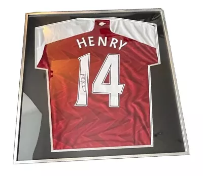 £250 • Buy Signed And Framed Thierry Henry Arsenal Shirt With COA