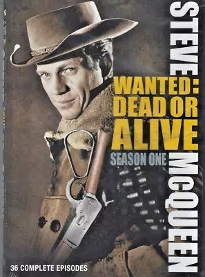 Steve McQueen Wanted:Dead Or Alive NEW! 4 DVDs Season 1 36 Shows Western TV • $7.88