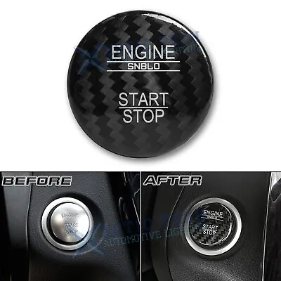 Real Carbon Fiber Cover For Mercedes Keyless Engine Start/Stop Push Button Cap • $11.97
