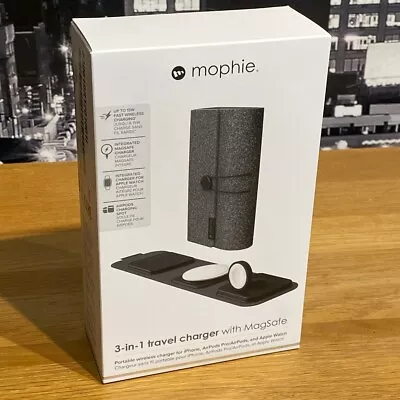 Apple Mophie 3-in-1 Wireless Travel Charger IPhone Watch Magsafe 15W Qi Original • £59.99