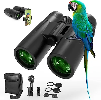 12x42 Binoculars For Adults & Kids With Universal Phone Holder Large Eyepiece   • $29.99
