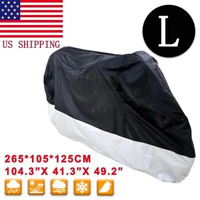 Motorcycle Bike Moped Scooter Cover Outdoor Indoor Dust Sun UV Dirt Protector US • $19.74