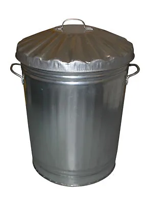 Metal Bin Galvanised 90 Litre For Rubbish Dustbin Animal Feed Storge Uk Made • £23.95