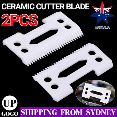 2x Clipper Blades Ceramic Cutter Blade Magic Clip 2 Holes For Wahl High Quality • $10.45