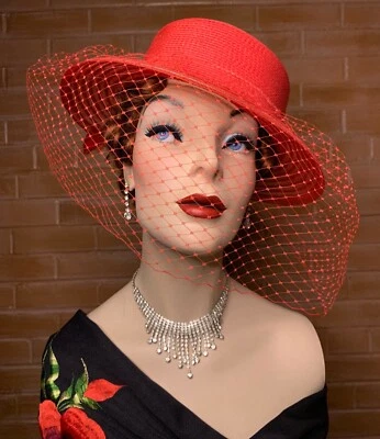 $389 • Buy Vintage 40s 50s Mannequin Realistic Female Torso GLASS EYES Hat Display Bust