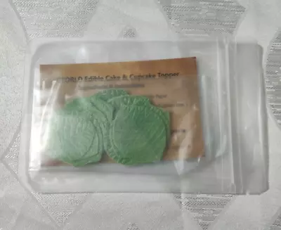 GEORLD 24pcs Edible Green Leaf Cupcake Topper Cake Toppers Party Decoration • $14.99