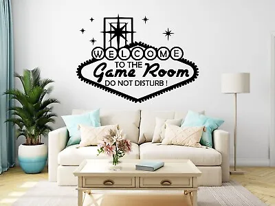 £3.89 • Buy Game Room Stickers Wall Decor Decals Las Vegas Decal Sign Gaming PS5 Xbox