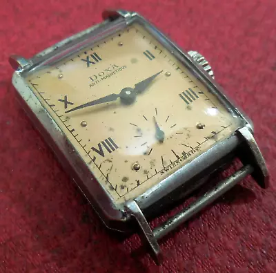 Vintage 1930s DOXA 15 Jewels Swiss Tank Watch Running Wristwatch • $15.50