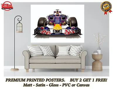 Red Bull Racing Formula One F1 Car Large Poster Art Print Gift A0 A1 A2 A3 Maxi • £4.73