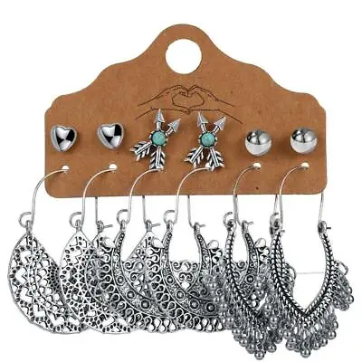 £5.63 • Buy Boho Gypsy Earrings Tribal Ethnic Festival Tassel Ear Hook Drop Dangle Jewellery