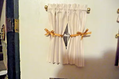 Dollhouse Miniature    Tie Back  Style  Curtain  1/12  Scale • $5