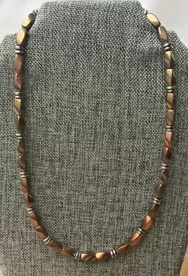 Men's Women's Magnetic Hematite Copper Twist Silver Necklace 100% Magnetic • $40.99