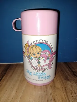 Vintage My Little Pony Pink Aladdin Plastic Pink Thermos Cup 1986 80s  • $14.99