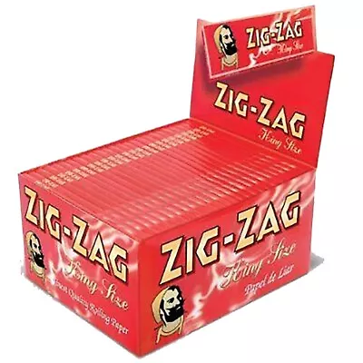 Zig Zag King Size Red Rolling Papers 50 Booklets (One Full Box) • £13.99