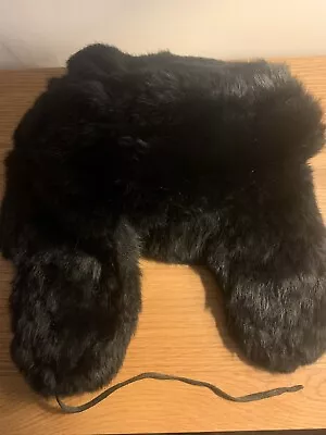 £29.99 • Buy Vintage USSR 100% Real Fur Ushanka Winter Hat Black 