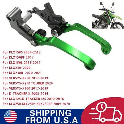 Motorcycle Brake Clutch Lever Pivot Levers CNC For KLX125 KLX150S KLX250 Green • $25.99