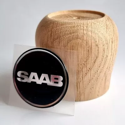 Saab Wooden Gear Shift Handle Knob Stick SAAB 9-3 9-5 900NG Black SAAB Emblem • $25