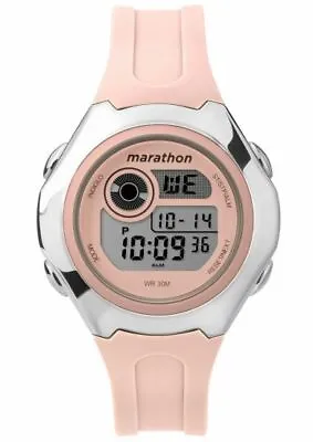 Timex TW5M32700 Marathon Pink Resin Watch Indiglo Chronograph Alarm • $12.50