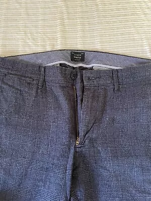 J. Crew Men's 484 Slim-fit Brushed Twill Pant Glen Plaid 31 X 30 • $19.99