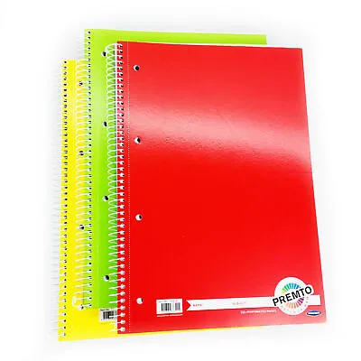 A4 Spiral Bound Notebook Refill Pad Punched Hole Lined Ruled Notepad Home School • £5.39