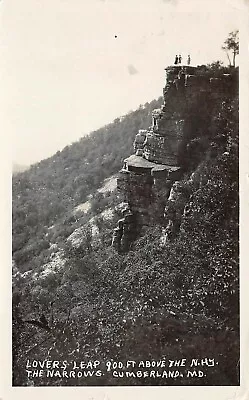 # B2054   Cumberland  Md.  Real Photo     Postcard  Lover's  Leap • $5.99